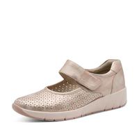 Jana Chaussures Basses Femme avec Fermeture Velcro Vegan, Rose/Gold, 42 EU