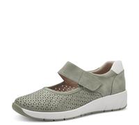 Jana Chaussures Basses Femme avec Fermeture Velcro Vegan, Sage, 38 EU