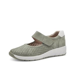Jana Chaussures Basses Femme avec Fermeture Velcro Vegan, Sage, 39 EU