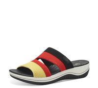 Jana Coshy Pantolette pour Dames Hallux avec Semelle Flexible Élastique, Mehrfarbig (Fan Edition), 38 EU