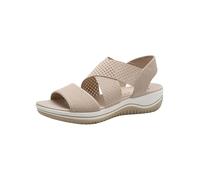 Jana Coshy Sableales Femme Plates Élastique Vegan, Mehrfarbig (Beige/Or), 39 EU
