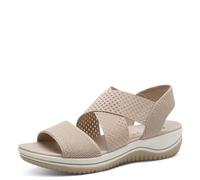Jana Coshy Sableales Femme Plates Élastique Vegan, Mehrfarbig (Beige/Or), 40 EU