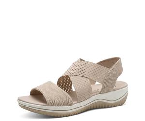 Jana Coshy Sableales Femme Plates Élastique Vegan, Mehrfarbig (Beige/Or), 42 EU