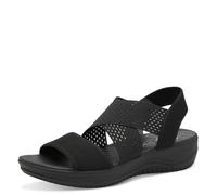 Jana Shoes Sandales 28768-42 Femme Plates Élastiques Vegan Noir Taille 40
