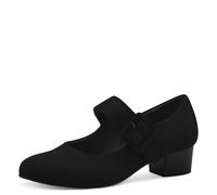 Jana Escarpins à Lanières avec Fermeture Velcro Vegan, Noir (Noir), 39 EU