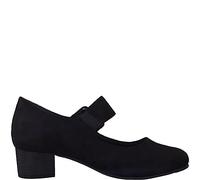 Jana Escarpins à Lanières avec Fermeture Velcro Vegan, Noir (Noir), 41 EU