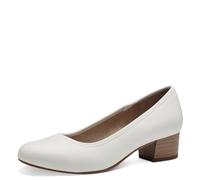 Jana Escarpins à Talon Bloc Vegan, Blanc (Blanc), 42 EU