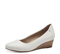 Jana Escarpins à Talon Compensé Vegan, Blanc (Blanc), 39 EU