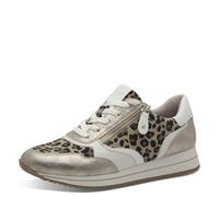 Jana Femme Damen Sneaker Flach Mit Reißverschluss Vegan Basket, Léopard, 38 EU