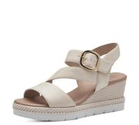 Jana Femme 8-28370-42 Sandale compensée, Beige, 38 EU Large