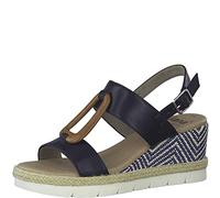 Jana Femme 8-28371-20 Sandale à Talon, Bleu Marine, 37 EU Large