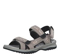 Jana Femme 8-28766-20 Chaussure Confortable à Largeur Large Tendance Loisirs Tracking Sandale, Taupe, 38