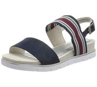 Jana Femme 8-8-28208-26 Sandale Plate, Bleu, 41 EU Large