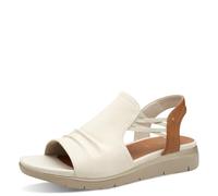 Jana Femme Damen Flache Sandale Vegan Plate, Beige, 37 EU
