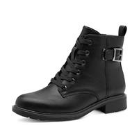 Jana Femme Damen Lace Boot Flat Vegan Botte Tendance, Noir, 38 EU