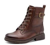 Jana Femme Damen Lace Boot Flat Vegan, Cognac, 36 EU