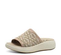 Jana Femme Damen Pantolette Vegan Sandale, Beige Comb, 39 EU