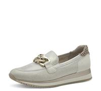 Jana Femme Damen Slipper mit Dicker Sohle Vegan Basket, Beige doré, 38 EU