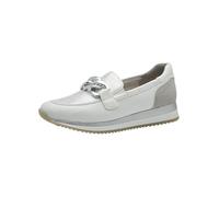Jana Femme Damen Slipper Mit Dicker Sohle Vegan Basket, Multicolore (Blanco y Plateado), 40 EU