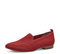 Jana Femme Damen Slipper mit Strukturmuster Vegan Mocassin, Rouge, 37 EU