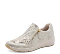 Jana Femme Damen Sneaker Slip on Vegan 8-24765-46 Basket, Beige doré, 37 EU