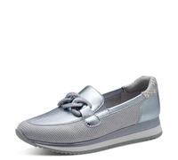 Jana Femme Damen Sneaker Slip on Vegan 8-24766-42 Basket, Denim métallisé, 41 EU
