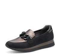 Jana Femme Damen Sneaker Slip on Vegan Basket, Black Pewter, 39 EU