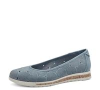 Jana Femme Damen Vegan Komfort Ballerines, Denim, 37 EU