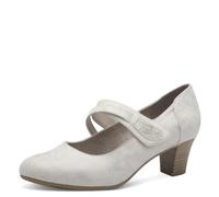 Jana Femme Escarpins Mary Jane avec lanières Vegan, Mehrfarbig (Beige/Or), 38 EU