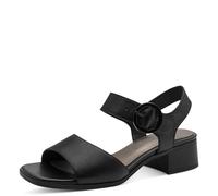Jana Femme Softline Leather Sandal Heel 8-28705-46 Talon, Noir, 38 EU