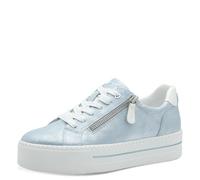 Jana Femmes Baskets à Plateau avec Fermeture éclair Vegan, Bleu (Sky Metallic), 40 EU