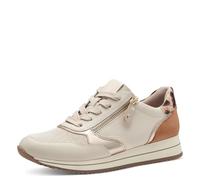 Jana Femmes Baskets Plates avec Fermeture éclair Vegan, Beige (Ivory), 38 EU