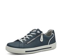 Jana Femmes Baskets Plates avec Fermeture éclair Vegan, Bleu (Navy), 39 EU