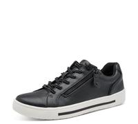 Jana Femmes Baskets Plates avec Fermeture éclair Vegan, Noir (Noir), 40 EU