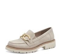 Jana Mocassins Femme à Talon Bloc Vegan, Beige, 39 EU