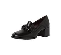 Jana Mocassins Femme à Talon Bloc Vegan, Black, 41 EU