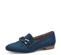 Jana Mocassins Femme à Talon Bloc Vegan, Navy, 37 EU