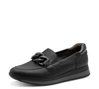 Jana Mocassins Femme élégants Vegan, Black, 39 EU