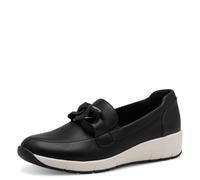 Jana Mocassins Femme élégants Vegan, Black, 40 EU