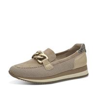 Jana Mocassins Femme élégants Vegan, Taupe, 38 EU