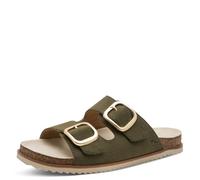 Jana Mule Flat MultiAdj+Plateforme végétalien pour Femme, Olive, 39 EU