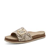 Jana Mule Flat MultiAdj+Plateforme végétalienne pour Femme, Beige Serpent, 36 EU
