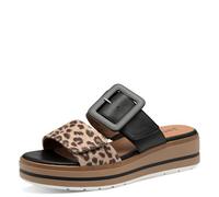 Jana Mules Femme avec Boucle Vegan, Leopard, 38 EU