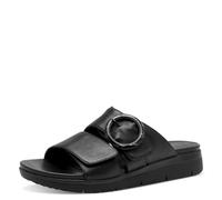 Jana mules femme avec fermeture velcro vegan, Black, 37 EU