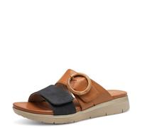 Jana mules femme avec fermeture velcro vegan, Navy/Tan, 38 EU