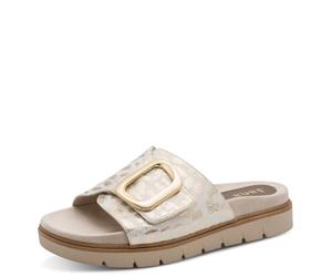 Jana Plateforme végétalienne Wedge/Plat Mule pour Femme, Gold Leo MET, 41 EU