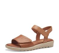 Jana Sableales pour Femmes Plates avec Fermeture Velcro Vegan, Braun (Tan), 38 EU