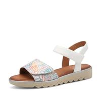 Jana Sableales pour Femmes Plates avec Fermeture Velcro Vegan, Mehrfarbig (Blanc/Flower), 38 EU
