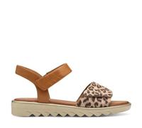 Jana Sableales pour Femmes Plates avec Fermeture Velcro Vegan, Mehrfarbig (Leopard), 38 EU