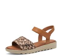 Jana Sableales pour Femmes Plates avec Fermeture Velcro Vegan, Mehrfarbig (Leopard), 39 EU